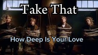 How Deep Is Your Love  Minus One  Take That  ChordsLyrics 🎹🎻🎷🎸 [upl. by Anaile]