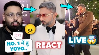 YO YO HONEY SINGH VS BADSHAH ‼️ YOYO REACT 🔥 HONEY SINGH LIVE PERFORMANCE 🤯 GLORY INTRO [upl. by Gilliam]