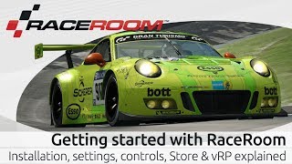 Getting started with RaceRoom Installation settings controls Store amp vRP explained [upl. by Atsedom]