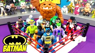 BATMAN TOYS Shake Rumble Match with Imaginext DC Heroes  RUMBLE LEAGUE by KIDCITy [upl. by Gen]