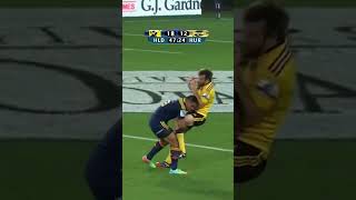 BoneCrushing Tackle Malakai Fekitoa Levels Conrad Smith  Blues vs Highlanders 2013 shorts [upl. by Nylirem282]