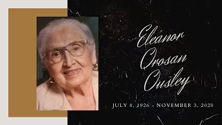 Eleanor quotNoraquot Ousley Funeral Service on December 1 2020 at Vestavia Hills Baptist Church [upl. by Jermaine]