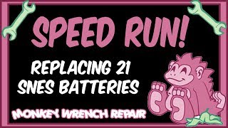 Speed Run  Replacing 21 SNES batteries [upl. by Sibelle395]