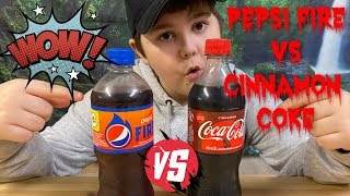 Cinnamon Coke Versus Pepsi Fire  Which Cinnamon Soda Rules [upl. by Tnarud]