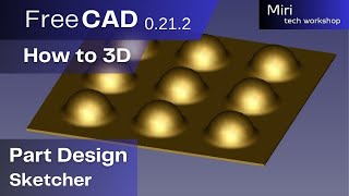 FreeCAD part 171 2024 Shape with spherical shapes [upl. by Hnahym588]