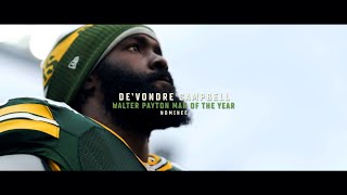 DeVondre Campbell is Packers nominee for Walter Payton Man of the Year [upl. by Blanc]