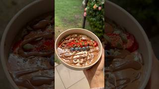 This Oats Smoothie Bowl is to die for NO SUGAR NUTELLA is a bliss explore healthyfood [upl. by Arihat]