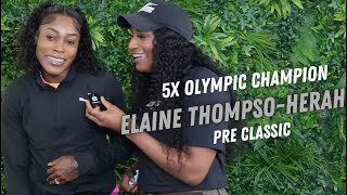 5X Olympic Champion Elaine ThompsonHerah Talks Season Opener CHRISTINA DIOR collab and Paris 2024 [upl. by Nahgeem]