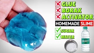 HOW TO MAKE A WATER SUGAR SLIME NO GLUENO BORAXSLIME MAKING AT HOMESLIME WITHOUT BORAXDIY SLIME [upl. by Soelch278]