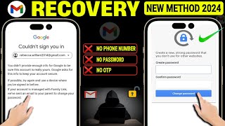 How to Recover Gmail Account without Phone Number and Recovery Email 2024  Gmail Account Recovery [upl. by Arlana]