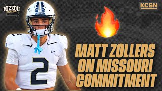 Missouri QB Commit Matt Zollers Talks His Recruitment Relationships  More  Verbal Commitment 721 [upl. by Maire]