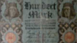 100 Mark  alte Reichsbanknote in HD [upl. by Chappell]