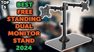 5 Best Free Standing Dual Monitor Stand  Top 5 Free Standing Dual Monitor Desk Stands in 2024 [upl. by Isador]