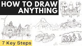 How to Draw Anything  7 Easy Tips for Beginners [upl. by Juana681]