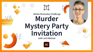 Murder Mystery Party Invitation  Illustrator Typography Challenge [upl. by Ire]