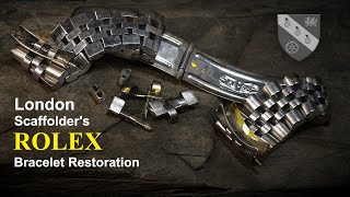 Rolex Bracelet Restoration  Super Stretched and Battered [upl. by Eciryt]