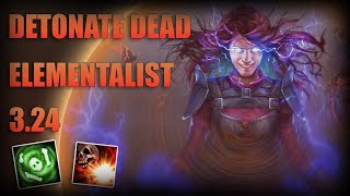 PoE 324  Detonate Dead Elementalist League Start Guide [upl. by Odlanyar]