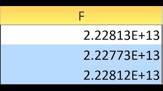 Excel remove e scientific notation from number [upl. by Garratt]