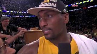 Ron Artest postgame interview [upl. by Viv70]