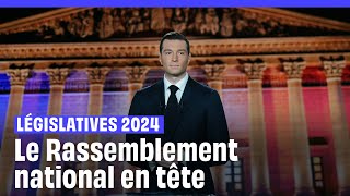 Résultats législatives 2024  Le Rassemblement national en tête du 1er tour [upl. by Lleunamme]