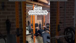 90kg bench  fail at 95kg improving strength for sprinting m45 [upl. by Danforth]