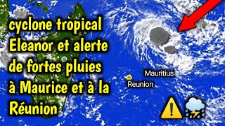 alerte pour lIle Maurice et le cyclone Eleanor de la Réunionmétéo du 21 février [upl. by Yordan]