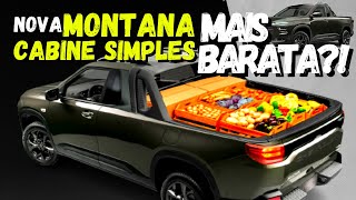 NOVA PICAPE CHEVROLET MONTANA CABINE SIMPLES  ACABOU PARA A STRADA E CIA  NOVA MONTANA CS 2024 [upl. by Godfry]