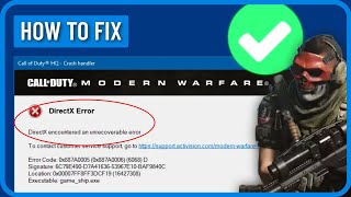 How to Fix Modern Warzone 2 DirectX Error with Error Code 0x887A0005 2024 [upl. by Nyleahs165]