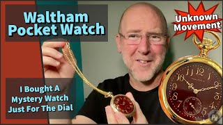 Mystery Watch❓— Unboxing RARE Red Guilloche Dial Waltham Pocket Watch — Is It Worth Anything [upl. by Etterraj]