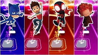 Pj Masks 🆚 Paw Patrol Man 🆚 Marvel Spidey 🆚 Hotel Transylvani And Tiles Hop Edm Rush Game [upl. by Egrog]