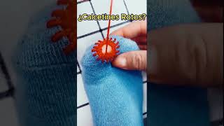 ¡Adiós calcetines rotos Aprende a repararlos en 5 minutos sin coser calcetines rotos reparar [upl. by Wilona]