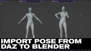 DAZ TO BLENDER IMPORT POSE CORRECTLY [upl. by Kimberlyn]