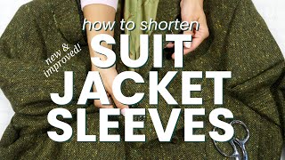 Hem Suit Jacket Sleeves Like A Pro Updated Method Ep 47 [upl. by Labina847]