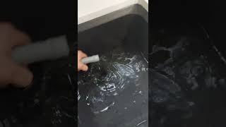 Black Granite Sink Undermount how plumbing renovation [upl. by Lalittah478]