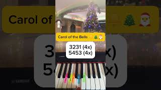 Carol of the Bells  Quick Piano Tutorial shorts piano pianotutorial [upl. by Nisior]