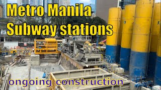 Subway station Quezon Avenue Shaw Boulevard Camp Aguinaldo ongoing construction March 2024 update [upl. by Ardel]