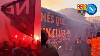 Il BARCELLONA arriva allo stadio ciò che succede coi tifosi è CLAMOROSO 😱🔥 [upl. by Yauq]