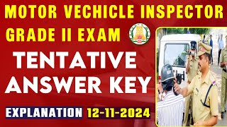 🔴TNPSC MVI EXAM ANSWER KEY  TNPSC DIPLOMA LEVEL  AUTOMOBILE amp MECHANICAL ANSWER KEY [upl. by Yvor]