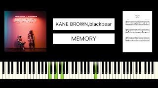 Kane Brown blackbear  Memory BEST PIANO TUTORIAL amp COVER [upl. by Loella680]