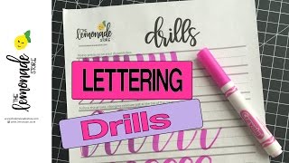 Practicing Hand Lettering Drills Using CRAYOLA MARKERS  Brush Lettering Tutorial [upl. by Lindo402]