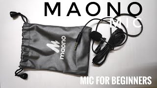 Unboxing And Review of MAONO AU400 Lavalier Auxiliary Omnidirectional Microphone Black [upl. by Llenehc449]