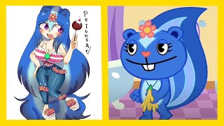 Happy Tree Friends VERSION HUMAN 😲 HTF CHARACTERS IN HUMAN VERSION HTF FLIPPY ART [upl. by Marsden135]