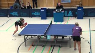 Tischtennis TTC Optolyth Wendelstein vs TTB Bingen Andreea Dodean vs Rebecca Matthes [upl. by Eecyac]