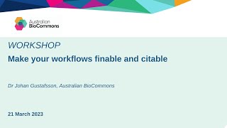 Make your workflows findable and citable [upl. by Tati]