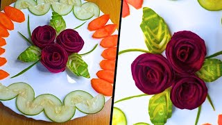 How to make Beautiful amp Simple Vegetable Salad Decoration😍❤Vegetable Salad designs saladdecoration [upl. by Yarahs307]