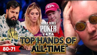 WSOP Top 100 Hands of All Time  8071  Alejandro Lococo Gaelle Baumann amp Greg Raymer [upl. by Yrtnahc]