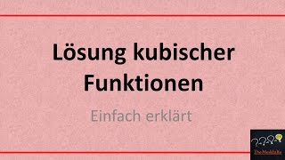 Lösung kubischer Funktionen mit Erklärung pqFormel  Mathe [upl. by Trin]