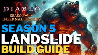 Diablo 4  LANDSLIDE Druid Build Guide Delete Tormented Bosses  Rockfall Season 5 [upl. by Rothwell]