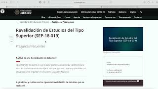 Revalidación de Estudios del Tipo Superior y expedición de cédula profesional para extranjeros [upl. by Tiras]