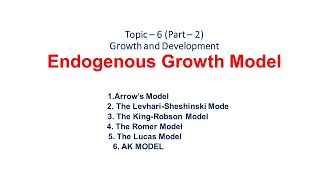 Endogenous Growth ModelsUGC NET EconomicsPGT Economics [upl. by Almund]